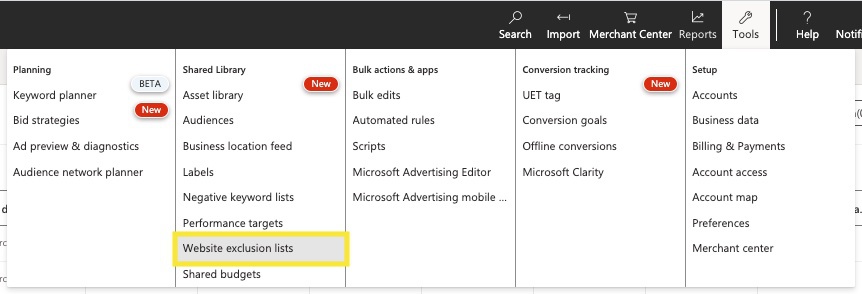 Microsoft Exclusion Lists