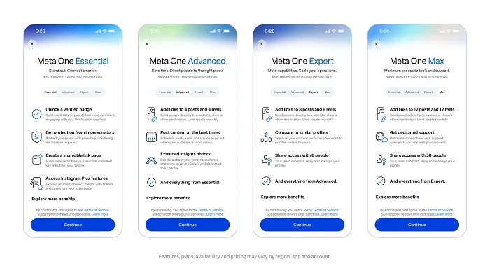 Meta One For Business features, plans and pricing.
