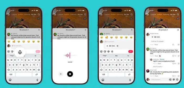 TikTok’s new commenting features.